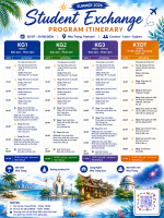 Chương trình trao đổi sinh viên hè 2026 đợt 1 từ ngày 20/7-01/8/2026