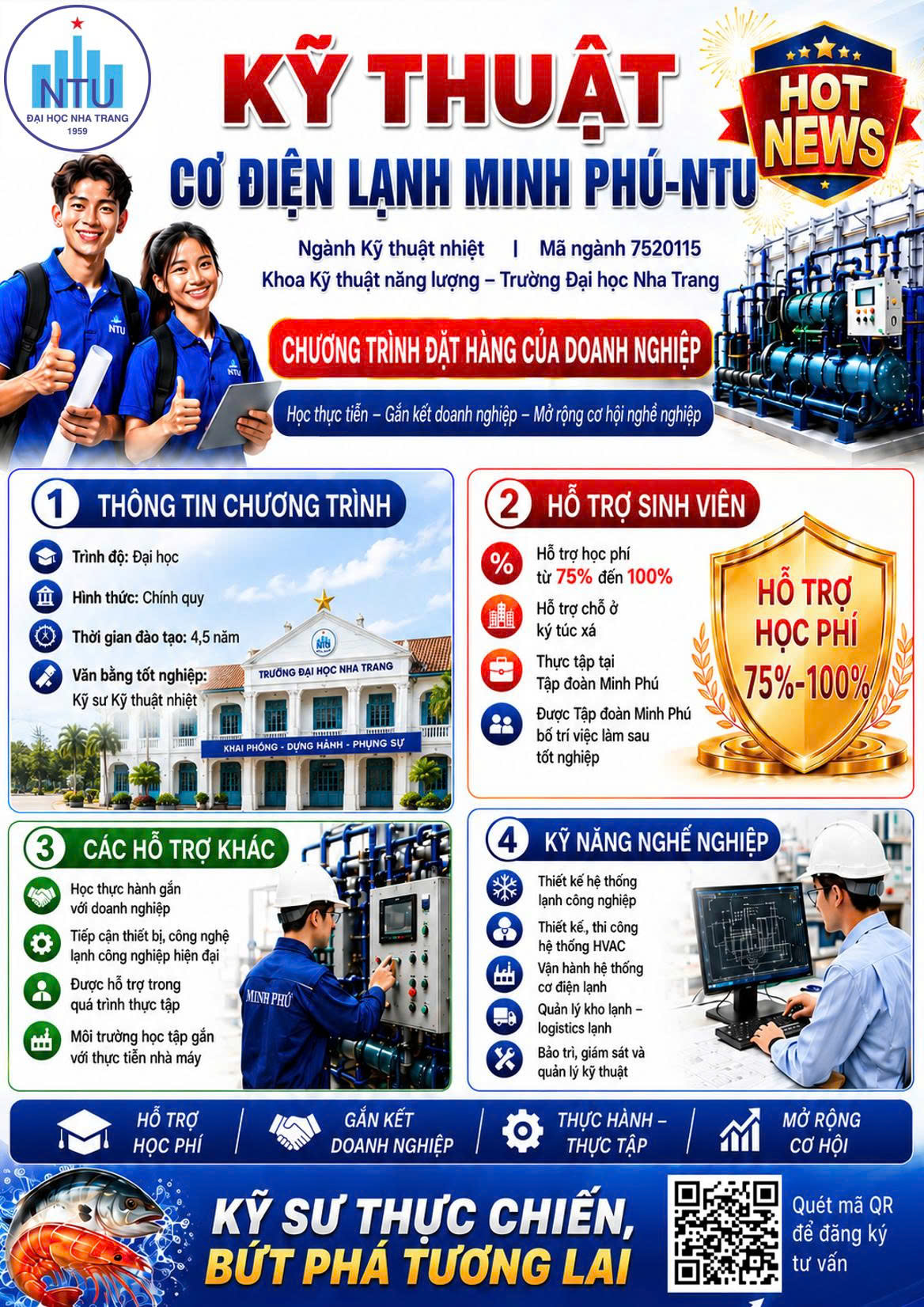 Kỹ thuật cơ điện lạnh Minh Phú - NTU
